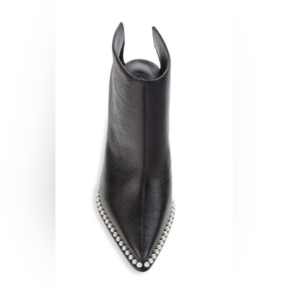 Karl Lagerfeld Cyron Leather Pearl Studded Stiletto Booties Size 6 New - Picture 5 of 15